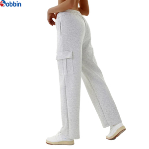 Latest Design Solid men's <b>Pants</b> Trousers Flared Straight Cargo <b>Pants</b> Custom Sweatpants Women Cotton Wide Leg Full <b>Pant</b> Stylish - Product Image 2