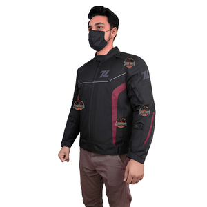 Veste de moto en Cordura LAZIB MOTO GEARS de qualité supérieure, imperméable, respirante, manches longues, unisexe, toutes saisons, textile, pour la conduite et la course - Product Image 1