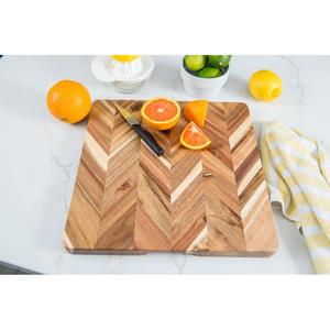 เขียงไม้ลายเชฟรอน รูปทรงสี่เหลี่ยมผืนผ้า หนา 1.3 ซม. ทำความสะอาดง่าย - Product Image 5