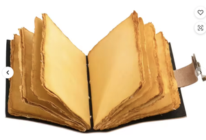 Cuaderno de diario Vintage hecho a mano, tapa dura de 100 hojas con sol celta y Luna en relieve, borde de cubierta, cuero y papel de algodón, regalo - Product Image 5