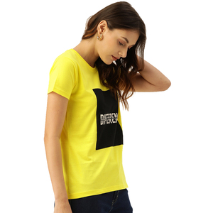 T-shirt personnalisé pour femme en jersey 100 % coton, col rond, manches courtes, uni, avec logo, coupe ajustée, idéal pour l'été, anti-plis, séchage rapide - Product Image 5