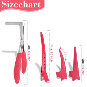 ชุดอุปกรณ์ต่อผมแบบมืออาชีพ คีมหนีบเทปต่อผม หน้าเรียบ สแตนเลสสตีล - Product Image 3