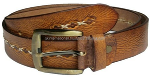 เข็มขัดหนังผู้ชายลำลองคุณภาพสูง ดีไซน์เนอร์ออกแบบเองได้ สีแทน  ขนาดและสีที่กำหนดเองได้ทุกขนาดและสี - Product Image 5