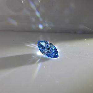 Diamant de laboratoire de 1 carat, bleu vif fantaisie, taille marquise brillante, VS1, certifié IGI, pierre non montée - Product Image 5