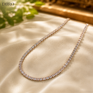 925 Sterling Silver Unisex Rhodium Plated Hip Hop <b>Iced</b> <b>Out</b> Color Moissanite Style Infinity Link <b>Chain</b> Necklace - Product Image 5