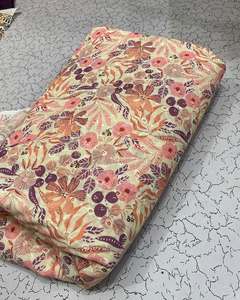 Tissu imprimé numérique de qualité export, motif floral, polyester, coton, rayonne, pour robe, chemisier, vêtements pour femmes - Product Image 1