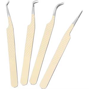 ชุดแหนบต่อขนตาสแตนเลสแบบแม่นยำ ปลายเรียบ สำหรับอุปกรณ์ต่อขนตา - Product Image 6