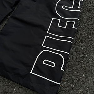 Custom Unisex Lightweight Nylon Track Pants Side Embroidery Logo Casual Streetwear Windbreaker Baggy Jogger Pants - Product Image 6