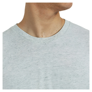 T-shirt à manches courtes pour homme, gris, col rond, 100% coton, coupe classique, couleur unie, jersey tricoté - Product Image 3