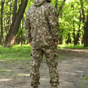 Traje de Caza de Camuflaje OEM, Conjunto de Chaqueta con Capucha y Cremallera de Manga Larga y Pantalones para Hombre - Product Image 2