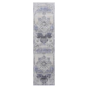 Collezione PAYAS Tappeto a Medaglione 2X8 in Crema/Blu - Prodotto di Qualità Premium - Product Image 2