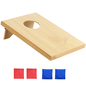 Juego de Mesa de Cornhole de Madera con Bolsas de Frijoles Rojas y Azules para Diversión al Aire Libre - Product Image 5