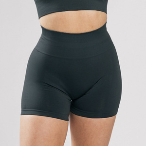 Shorts de yoga pour femmes, shorts de sport pour femmes, shorts de cyclisme, jogging, fitness, taille mi-haute, respirants, 100% coton, séchage rapide, shorts de gym push-up - Product Image 3