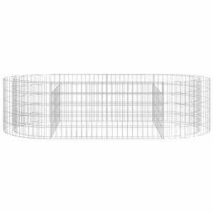 Bac à fleurs surélevé en gabion, fer galvanisé argenté, 78,7 x 39,4 x 19,7 pouces, fournitures de jardin - Product Image 4