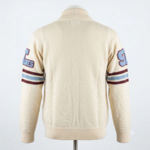 Custom Vintage Style women's Cream Shawl Collar Knitted <b>Cardigan</b> <b>Sweater</b> Button Down Long Sleeve College Varsity School Uniform - Product Image 2