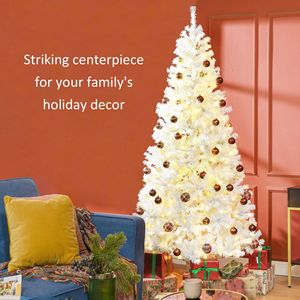 "7.5 FT Pre-Lit Artificial Christmas <b>Tree</b> with 500 Warm White <b>LED</b> Lights & 1346 Tips Realistic Branches & PE/PVC Material" - Product Image 4