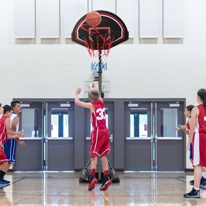 Canasta de Baloncesto Portátil con Ruedas y 2 Redes para Jugar en Casa o al Aire Libre, Juguete Deportivo Divertido para Niños - Product Image 2