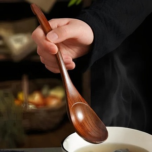 Juego de Cucharas de Cocina de Madera de Palisandro Hechas a Mano, Acabado Liso y Duradero, Resistentes al Calor, Ideales para Remover, Servir y Uso Diario en la Cocina del Hogar - Product Image 4