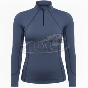Haut de performance respirant à manches longues pour l'équitation féminine – Sous-couche d'équitation pour l'entraînement – Vêtements d'équitation - Product Image 1