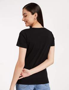 Camisetas con tu diseño, camisetas transpirables para mujer, camisetas cortas al por mayor, camisetas de algodón en blanco para mujer, informales - Product Image 3