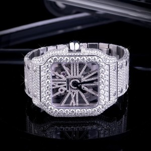Reloj ETA de Lujo de Acero Inoxidable de Alta Calidad, Estilo Hip Hop, Completamente Cubierto de Diamantes, Mecánico, para Hombre, con Diamantes Vvs Moissanite - Product Image 3