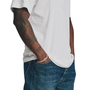 2026 Most selling Men's White Cotton O-Neck Short Sleeve T-Shirt Regular Fit Solid Color Casual Jersey Knit for online sale - Product Image 4