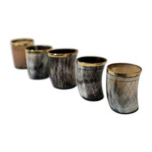 Coupe à bière artisanale en corne de buffle viking écologique, personnalisable avec logo, pour fêtes, en corne indienne polie, idéale pour les boissons courtes - Product Image 5