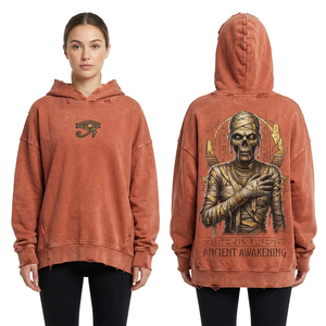 Hoodie sans manches vert olive pour femme, style streetwear punk, coupe déchirée personnalisée, sweat-shirt graphique à bords bruts, coupe musclée - Product Image 5