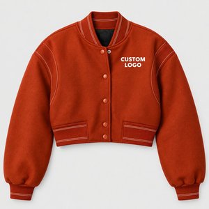 Veste courte oversize délavée pour femme, style vintage, manches longues, streetwear décontracté urbain pour l'automne - Product Image 6