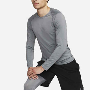 T-shirts décontractés à manches longues de haute qualité pour hommes, style streetwear, sublimés, brodés, tricotés, sans col, haut de gamme à col ras du cou - Product Image 3