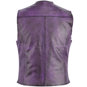 Gilet en cuir sur mesure, design tendance, prix de gros abordable, respirant, fabriqué au Pakistan - Product Image 2