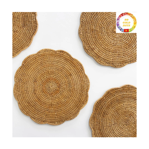 Rattan Table Decor for Dining Experience | Handmade Woven <b>Placemat</b> | OEM Factory - Product Image 1