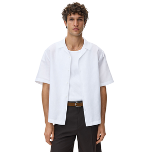 Lightweight Linen Blend <b>Resort</b> <b>Shirt</b> Relaxed Fit Casual Button Up Summer Vacation Beach Holiday Wear Breathable Comfortable - Product Image 2