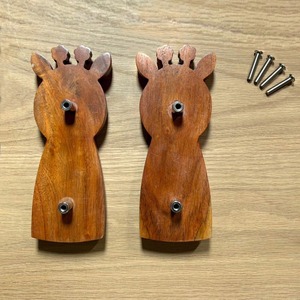 Poignée de tiroir décorative artisanale en bois d'acacia pour enfants, motif girafe, pour armoire et commode de chambre d'enfant, installation facile - Product Image 5