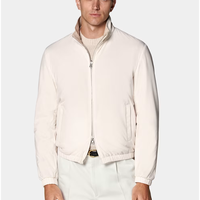 Blouson Bomber Homme Zippé Décontracté Automne Respirant Coupe-Vent Polyester Couleur Unie Coupe Droite Doublure Polaire Coton