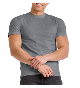 Fabricants de chemises OEM, sur mesure, 100% coton, manches courtes, col rond, décontracté, respirant, séchage rapide, coupe régulière, fitness pour hommes - Product Image 3