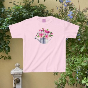 Camiseta Corta de Verano para Mujer al por Mayor, Estilo Y2K, con Logotipo Personalizado Bordado, Tejido Calado, Estampado de Flores y Texto Lindo - Product Image 4