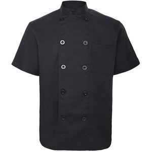 Overol de Trabajo de Alta Visibilidad para Hombre, Blanco, Manga Corta, Cuello Negro, Transpirable, Uniforme de Trabajo de Algodón - Product Image 1