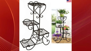 Soporte de Flores Simple de Doble Capa de Hierro y Metal, Estilo Art Deco, Adorno para Jardín Interior y Exterior - Product Image 5