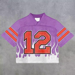 Maillot de football américain personnalisé, respirant, grande taille, en mesh sublimé, anti-UV, séchage rapide, style streetwear - Product Image 4