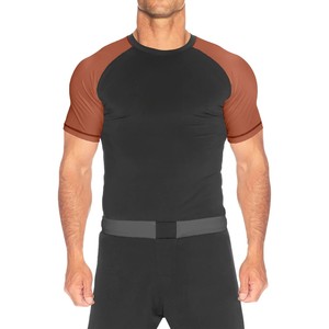 Maillots de compression à manches courtes entièrement sublimés pour hommes, pour MMA, BJJ, grappling, couleurs et tailles personnalisées, haute qualité, OEM/ODM - Product Image 5