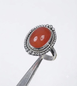 Bague ovale en cornaline rouge naturelle, argent sterling 925, bague en pierres précieuses, bijoux faits à la main, cadeau d'anniversaire pour femmes, vente en gros - Product Image 2
