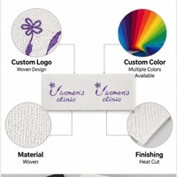 Étiquettes tissées personnalisées pour femmes avec texte, étiquettes à coudre pour vêtements et habillement