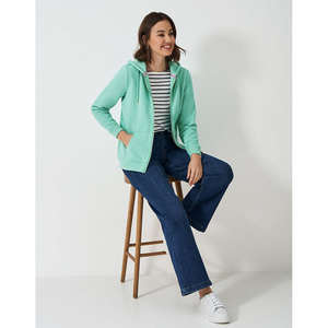 Custom Emboss Print Blank <b>Ladies</b> Crop Top Hooded Sweatshirts Cotton Hip Hop Oversize Women Cropped Zip Neck <b>Jacket</b> Hoodies - Product Image 2