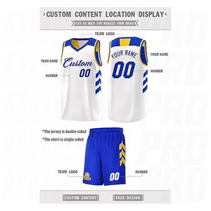 Tenue de basketball élégante de haute qualité, respirante, anti-boulochage, uniforme par sublimation, grande taille, réversible, pour équipe de basketball - Product Image 3