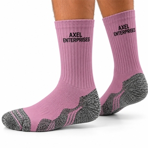 AXEL ENTERPRISES Chaussettes de sport côtelées unisexes - Spandex/Coton respirantes antidérapantes pour le cyclisme et la course à pied, ajustement confortable, effet soyeux - Product Image 3