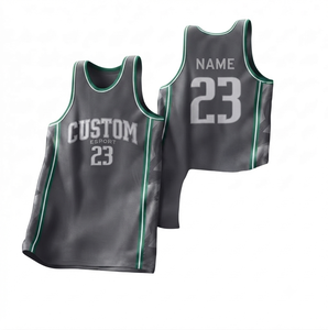 Conjunto de Uniforme de Baloncesto para Hombre, Azul Oscuro, de Secado Rápido, Transpirable, con Cuello en V, Personalizable con Número y Nombre, 100% Poliéster, Pantalones Cortos Deportivos, OEM - Product Image 1