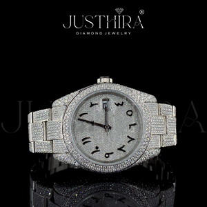 Montre de sport pour homme de 41 mm avec boîtier en acier inoxydable personnalisé, logo, mouvement à quartz, collection Hip Hop, cadran glacé, gros diamants en moissanite - Product Image 5