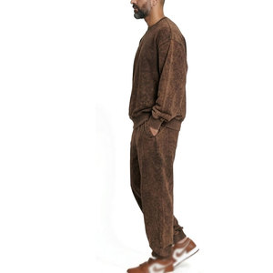 ชุดเสื้อสเวตเชิ้ตและกางเกงจ็อกเกอร์แบบย้อมสีเอซิดสำหรับผู้ชาย ชุดลำลองใส่สบายสำหรับออกกำลังกาย ชุดลำลองสำหรับใส่ในชีวิตประจำวันและสไตล์สตรีทแวร์ - Product Image 4