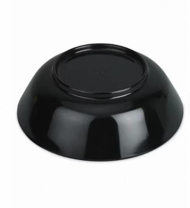 Black <b>Plastic</b> <b>Bowl</b> Minimalist Design Polished Finish Dishwasher Safe Home Use Food <b>Serving</b> - Product Image 3